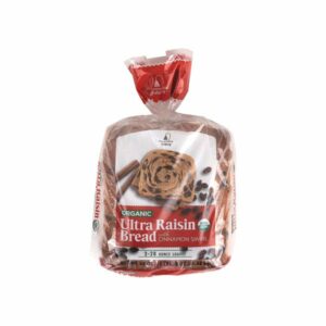 organic ultra raisin bread 2 x 28 oz