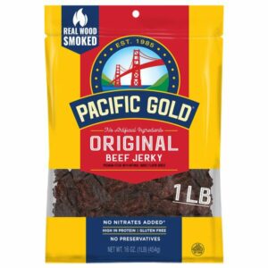 pacific gold natural wood smoked beef jerky 16 oz