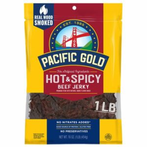 pacific gold smoked hot spicy beef jerky 16 oz