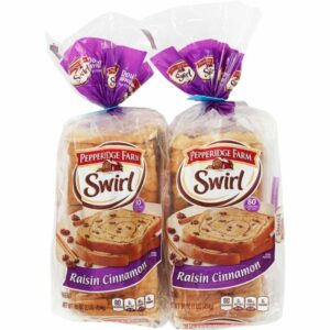 pepperidge farm raisin cinnamon swirl bread 2 x 16 oz