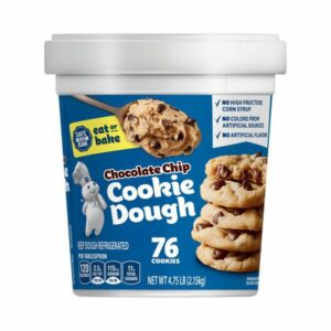 pillsbury chocolate chip cookie dough tub 76 oz