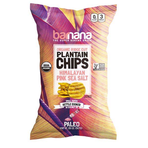 plantain chips with himalayan pink sea salt 20 oz