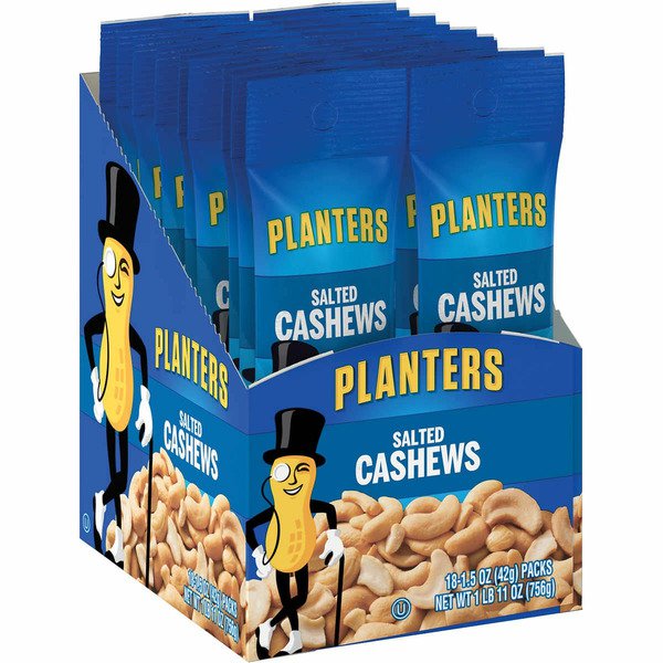 planters salted cashews 18 x 1 5 oz