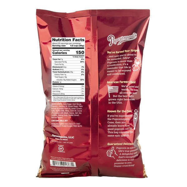Popcornopolis Gourmet Zebra Popcorn, 24 Oz, 3-count, Gluten-Free...