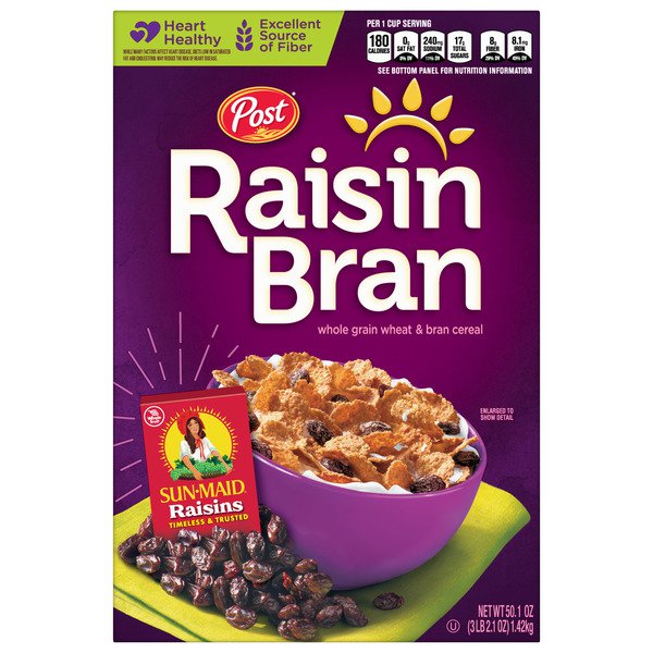 post raisin bran cereal 50 1 oz