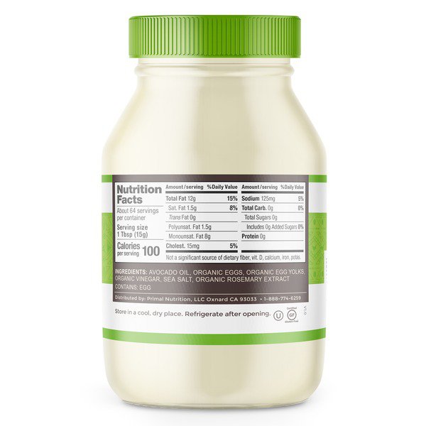primal kitchen avocado oil mayonnaise 32 oz 1