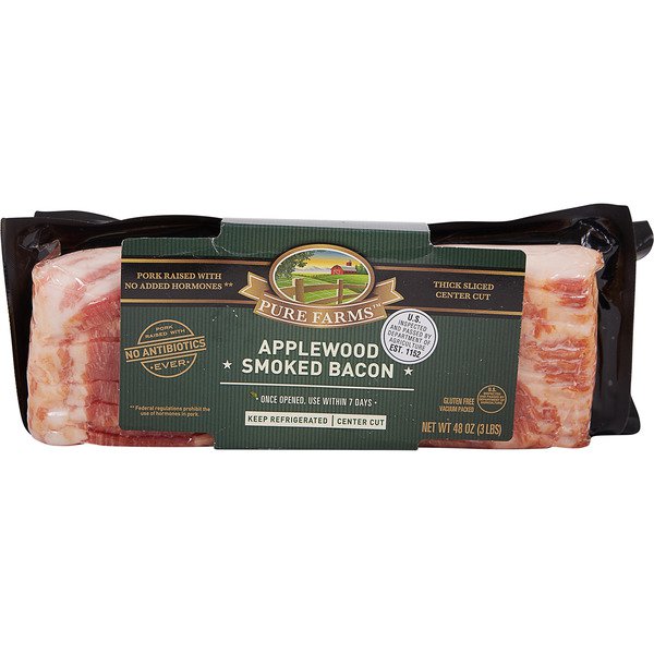 pure farms applewood smoked bacon 48 oz
