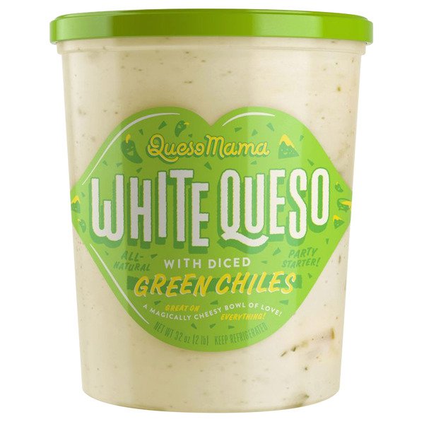 queso mama white queso with green chiles 32 oz