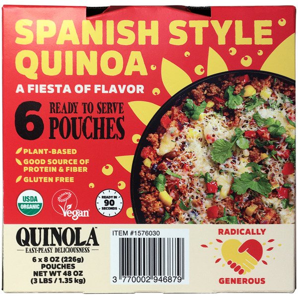 quinola organic spanish quinoa 6 x 8 oz