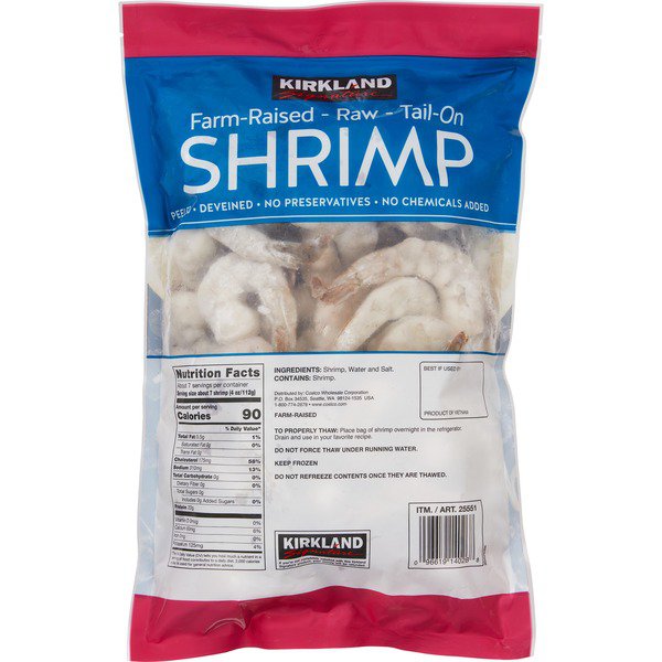raw tail on shrimp 21 25 ct 2 lbs 1