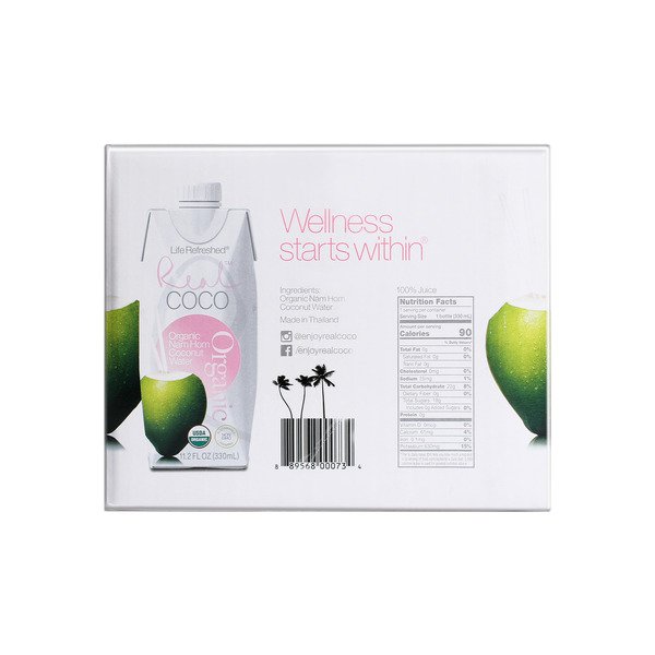 real coco organic pink coconut water 12 x 11 1 oz 1