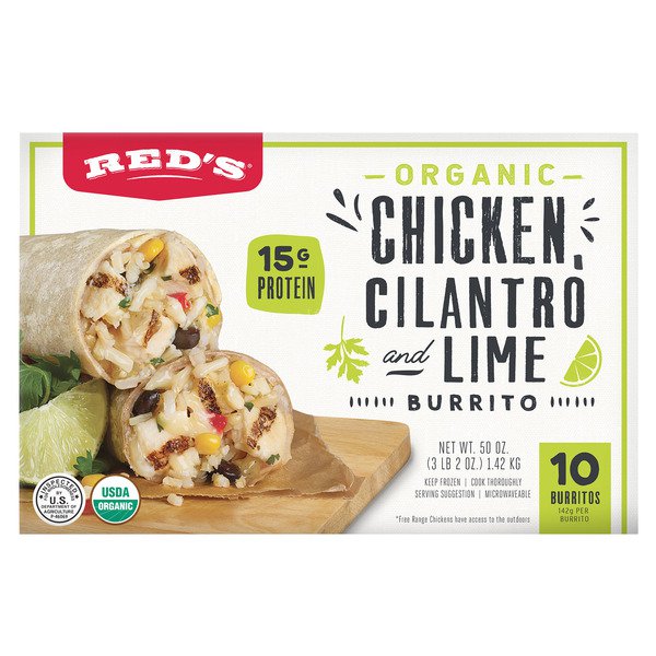 reds organic chicken cilantro lime burrito 50 oz