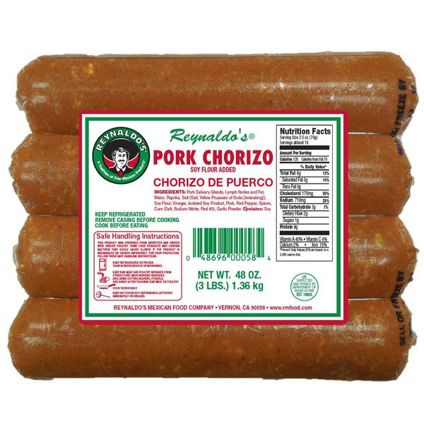 reynaldos pork chorizo 3 lb