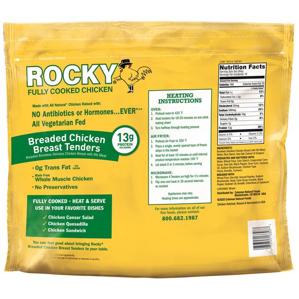 rocky breaded chicken breast tenders 48 oz 1