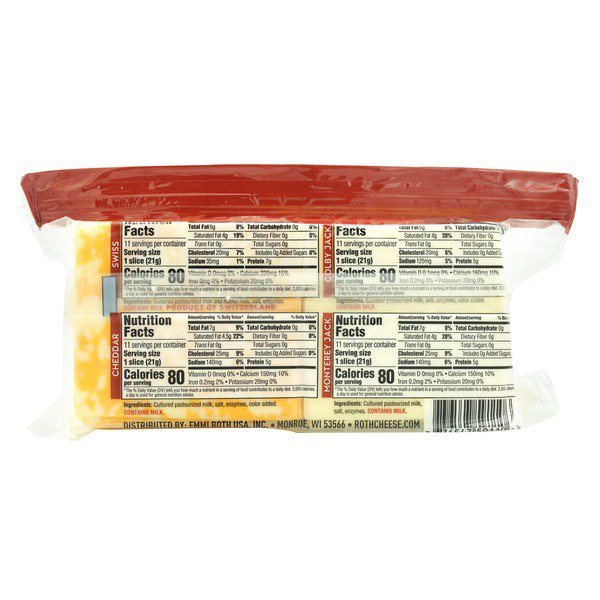 roth 4 variety pack cheese slices 2 lb package 1