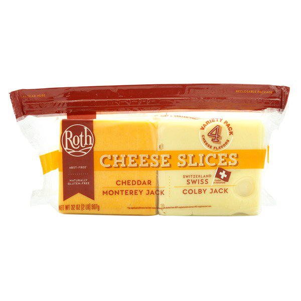 roth 4 variety pack cheese slices 2 lb package