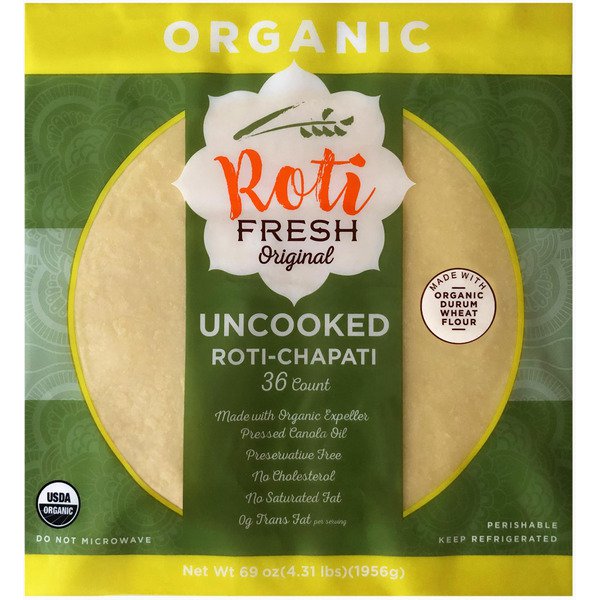 roti fresh original organic chapati 36 ct