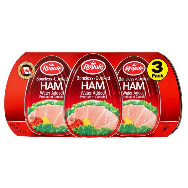Bristol Cooked Canned Ham – 16oz, Smoke Flavor, 12-Pack – American Pantry Staple