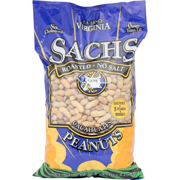 sachs unsalted in shell peanuts 80 oz