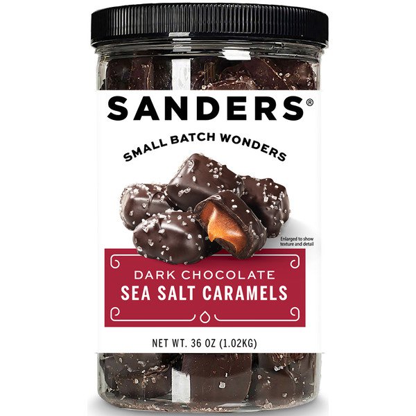 sanders dark chocolate sea salt caramels 36 oz