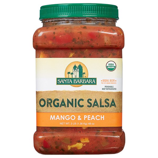 santa barbara organic salsa mango peach 48 oz