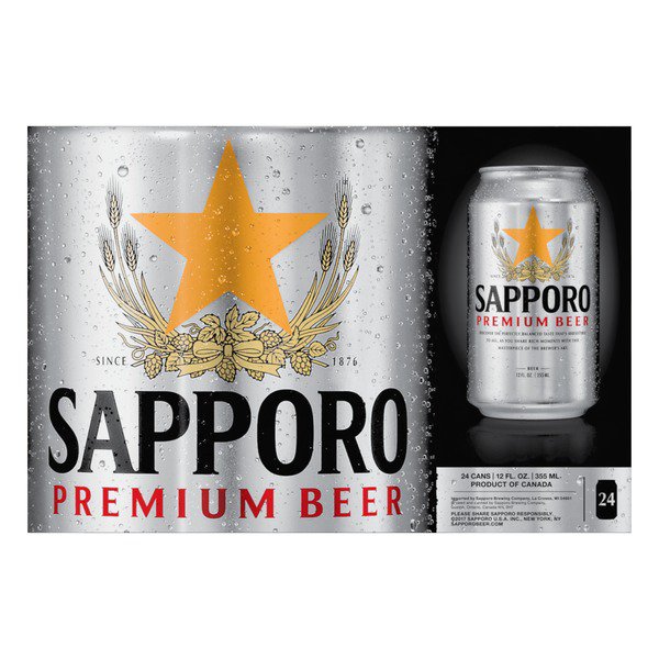sapporo premium beer cans 24 x 12 oz 1