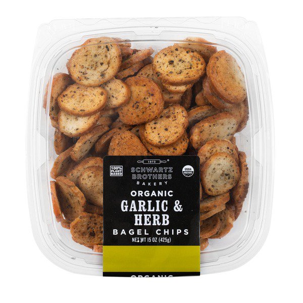 schwartz brothers organic garlic herb chips 15 oz