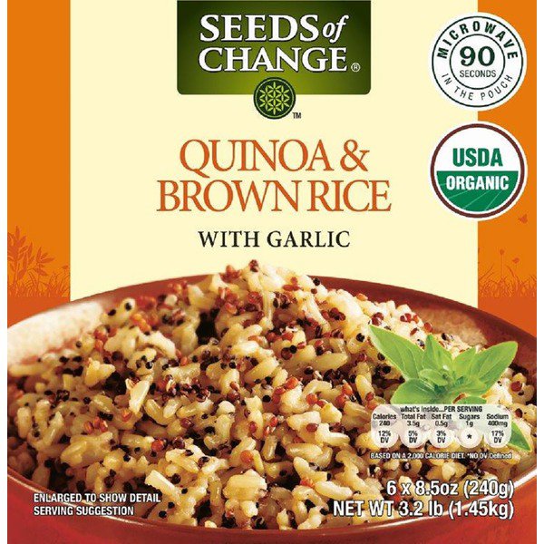 seeds of change organic quinoa and brown rice 6 x 8 5 oz 1