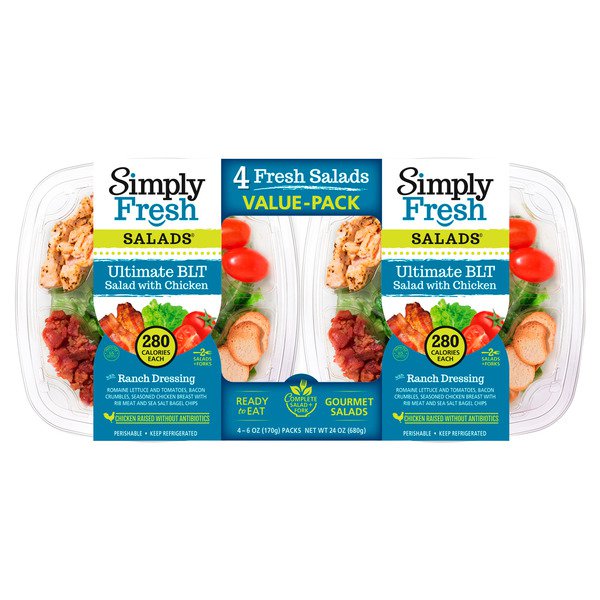 simply fresh ultimate blt salads with chicken 4 x 6 oz 2