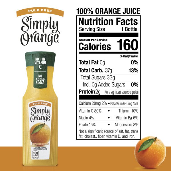 simply orange juice pulp free 12 x 11 5 oz 3