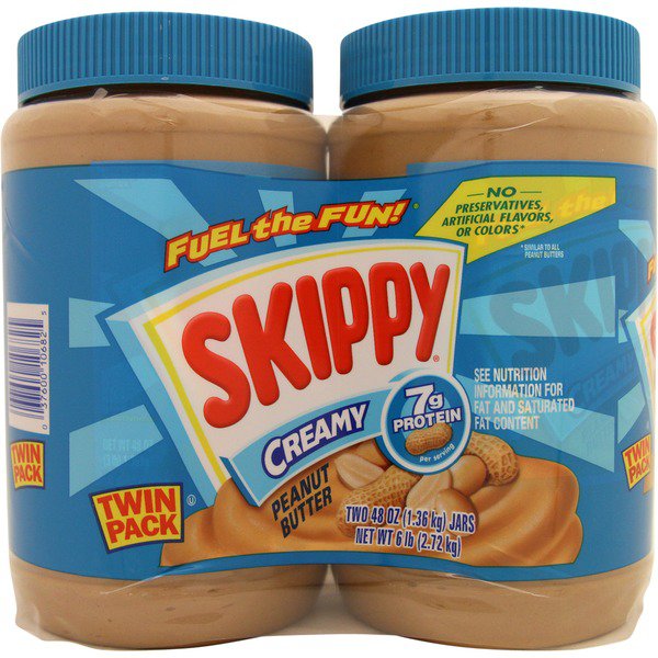 skippy creamy peanut butter 2 x 48 oz