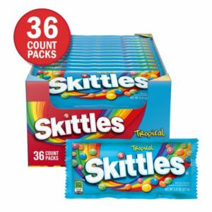 skittles tropical bulk full size chewy candy 2 17 oz 36 ct