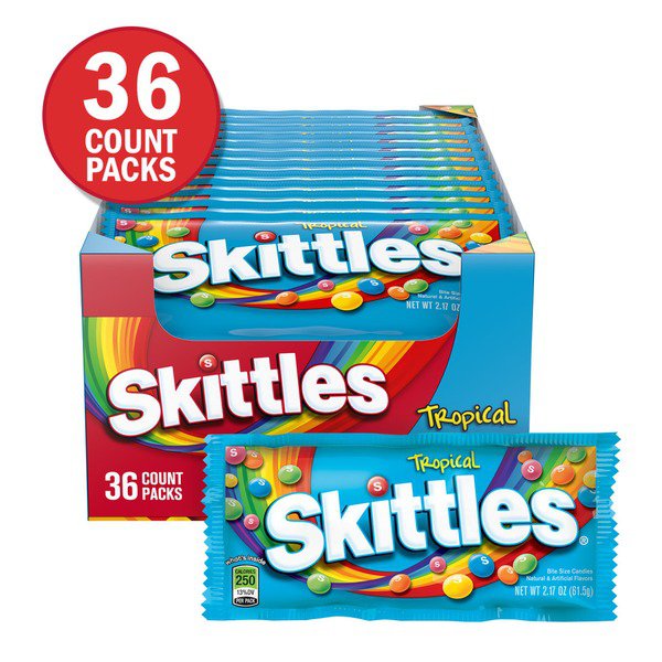 skittles tropical bulk full size chewy candy 2 17 oz 36 ct