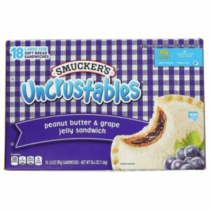 smuckers uncrustables peanut butter grape jelly sandwich 18 x 2 8 oz