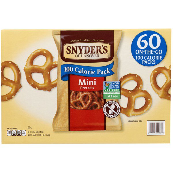 snyders of hanover 100 calorie mini pretzel 60 x 0 92 oz