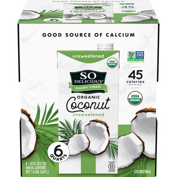 so delicious organic unsweetened coconut milk