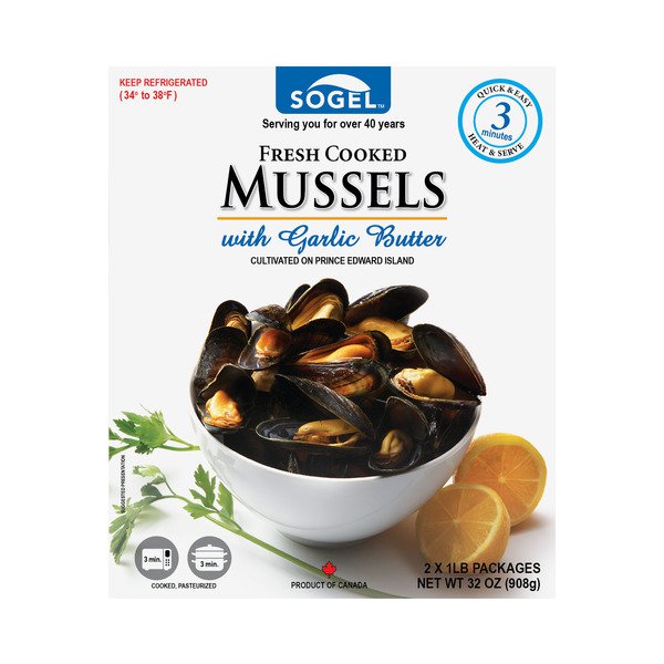 sogel garlic butter mussels 2 x 1 lb