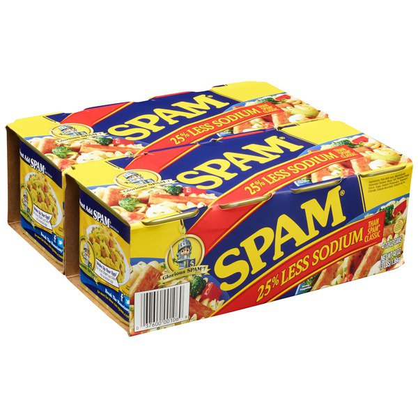 spam less salt lunch meat 8 x 12 oz