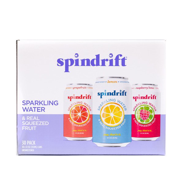 spindrift sparkling water 30 x 12 fl oz