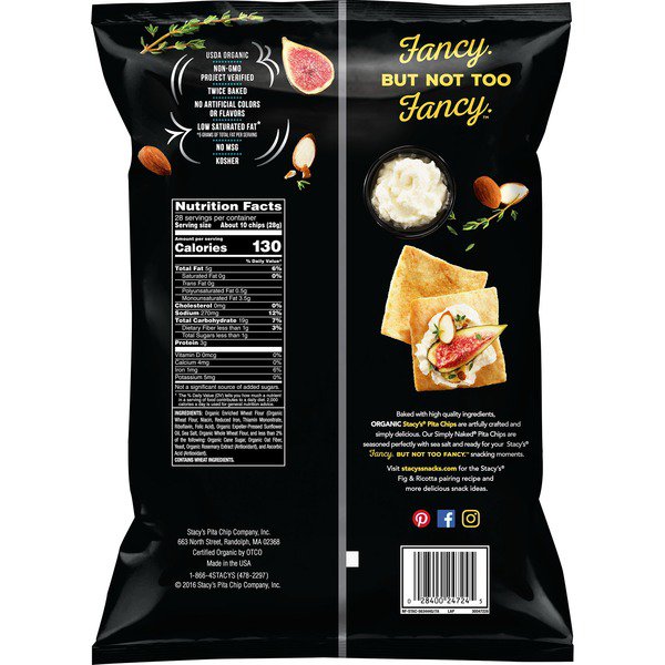 stacys organic simple naked pita chips 28 oz 1