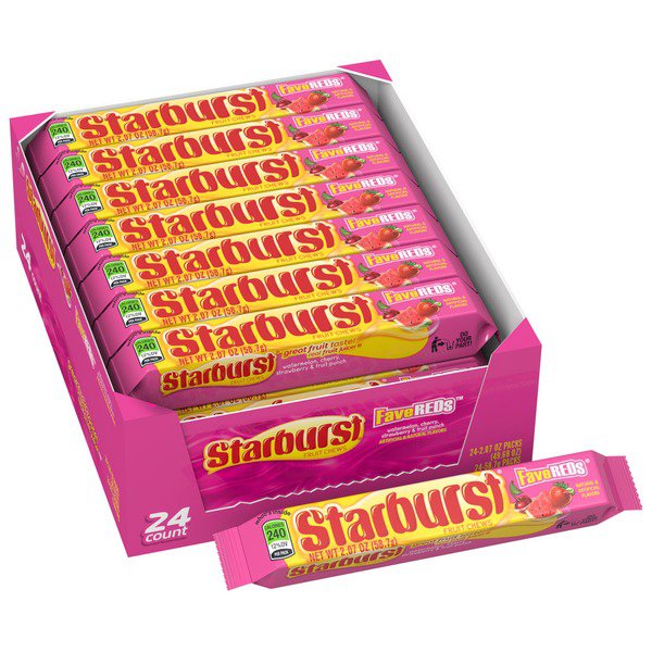 starburst chewy candy bulk full size favereds 2 07 oz 24 ct