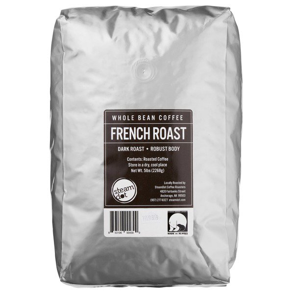 steamdot whole bean french roast coffee 5 lbs