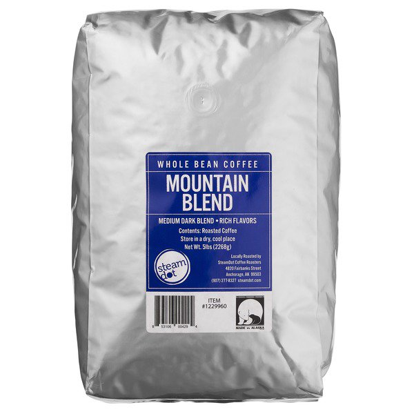 steamdot whole bean mountain blend coffee 5 lbs