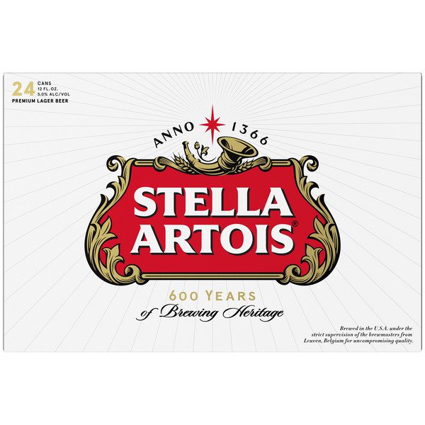 stella artois lager belgium 24 x 12 oz