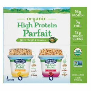 stonyfield organic high protein parfait 8 x 7 oz