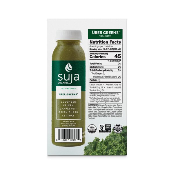 suja organic cold pressed uber green juice 6 x 10 5 fl oz 1