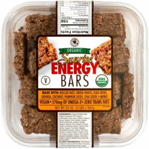 sunrise organic energy bars 32 oz
