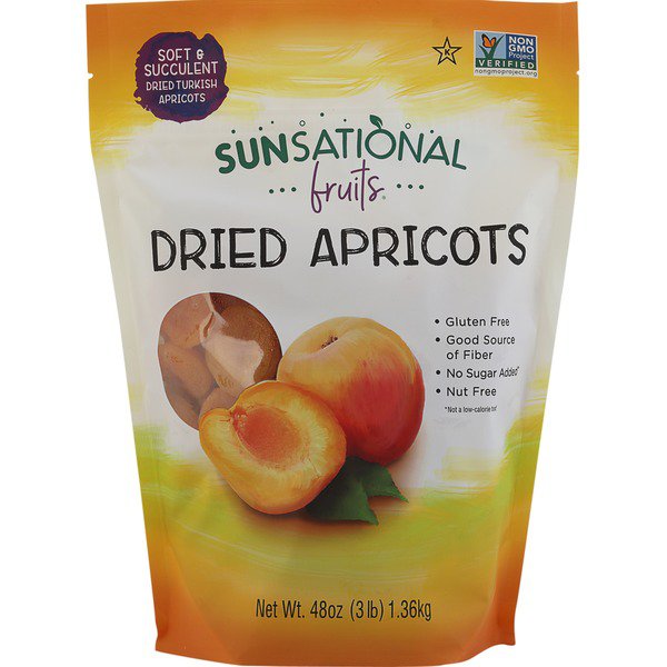 sunsational fruits dried apricots 48 oz
