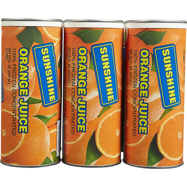 sunshine orange juice 100 frozen concentrated 6 x 16 fl oz