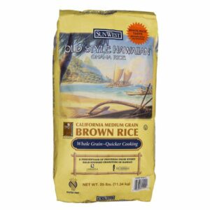 sunwest old style hawaiian brown rice 25 lbs